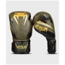Перчатки боксерские Venum Impact Khaki/Gold 10 унций